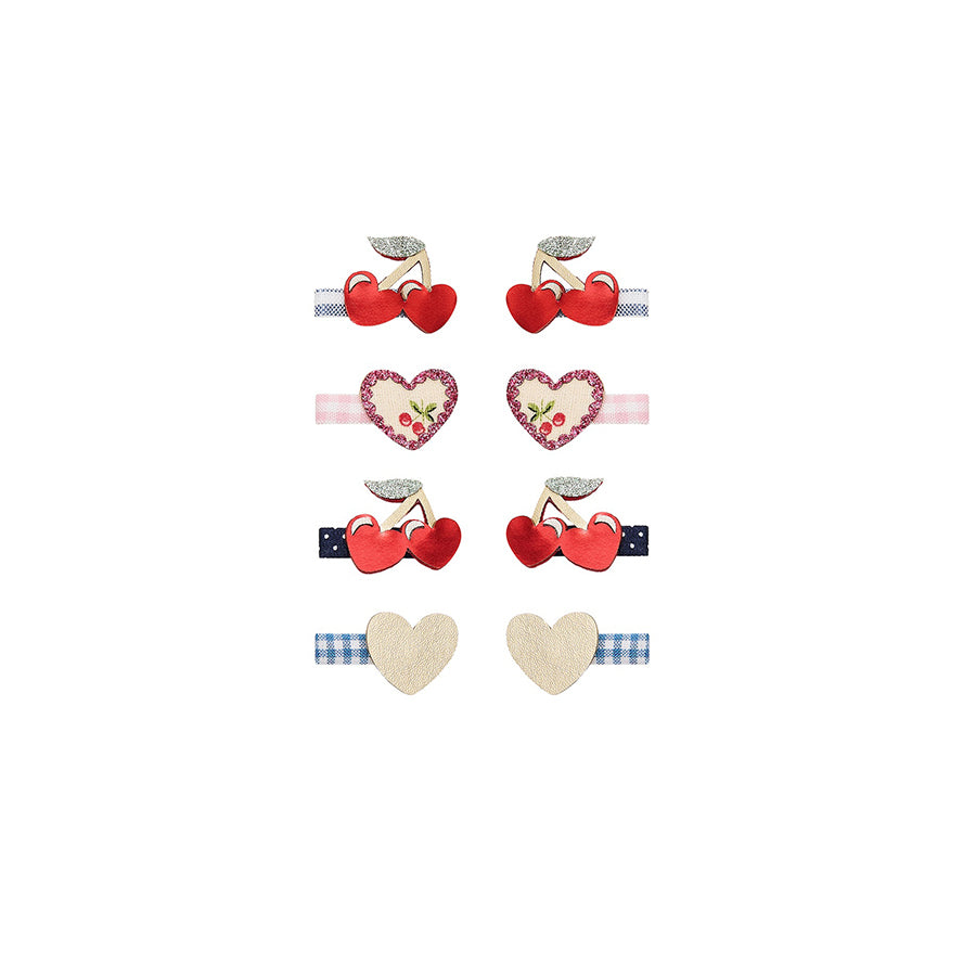 Mimi & Lula - Haarspangen "Red Cherries", 8er Set