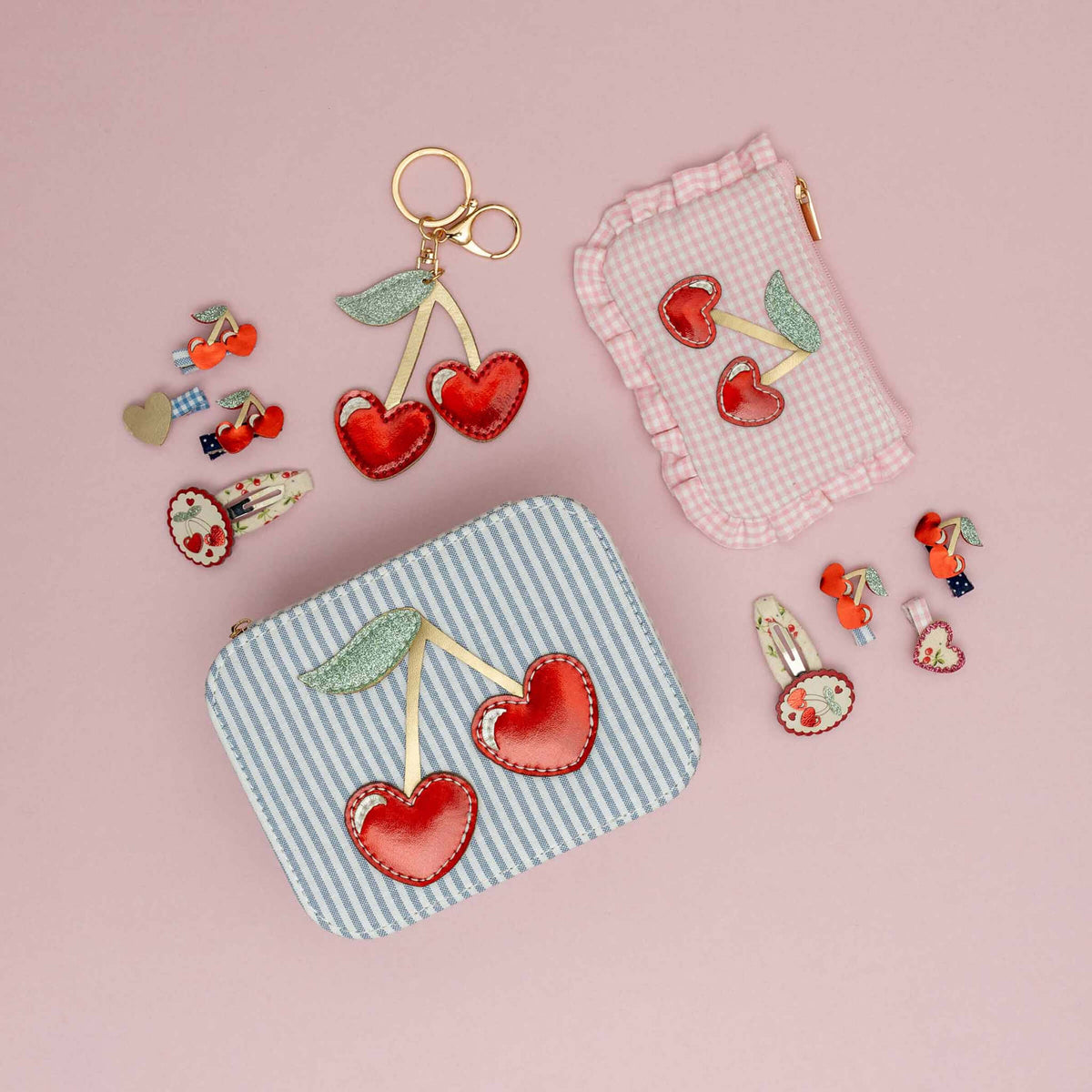 Mimi & Lula - Haarspangen "Red Cherries", 8er Set