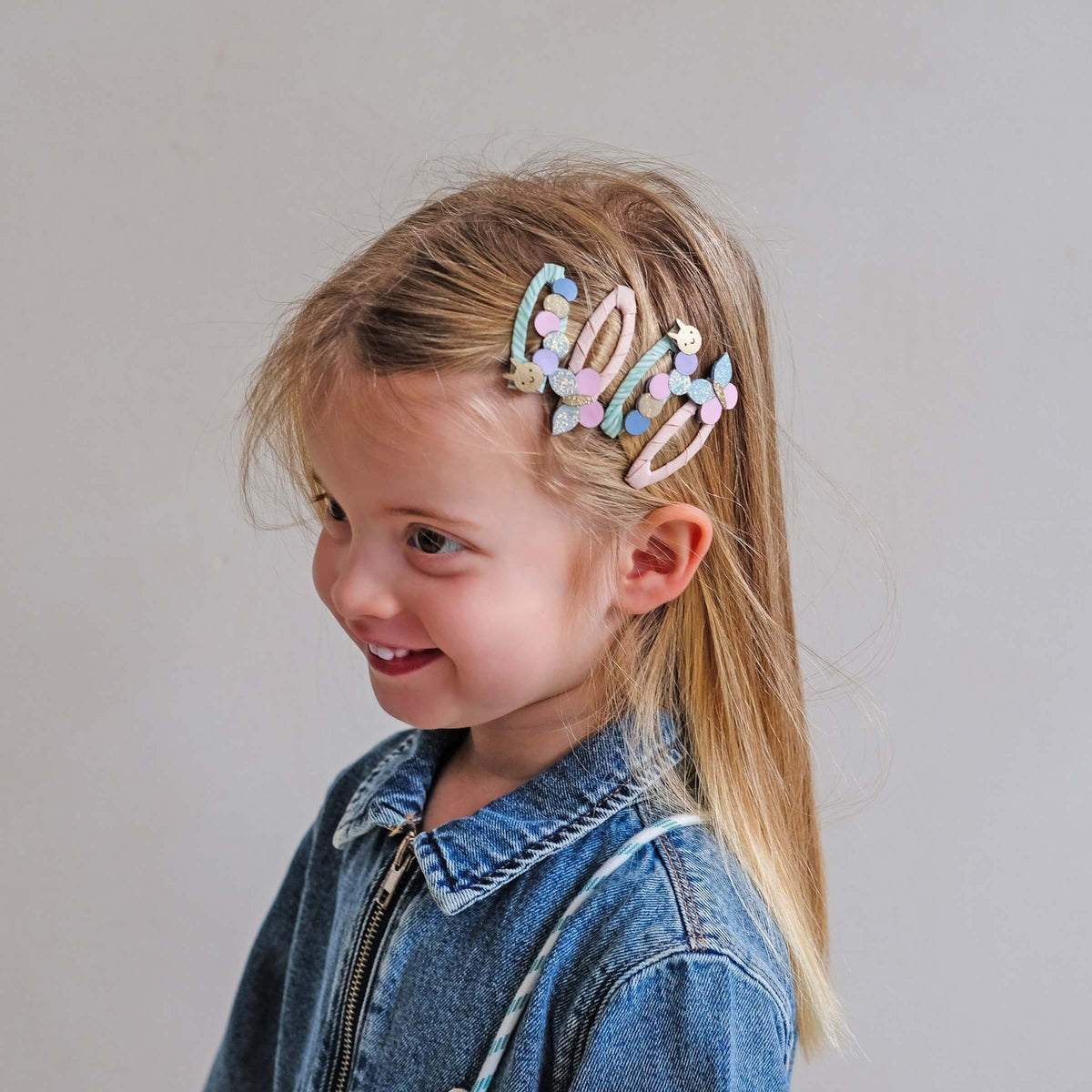 Mimi & Lula - Haarspangen "Hungry Caterpillar", 4er Set