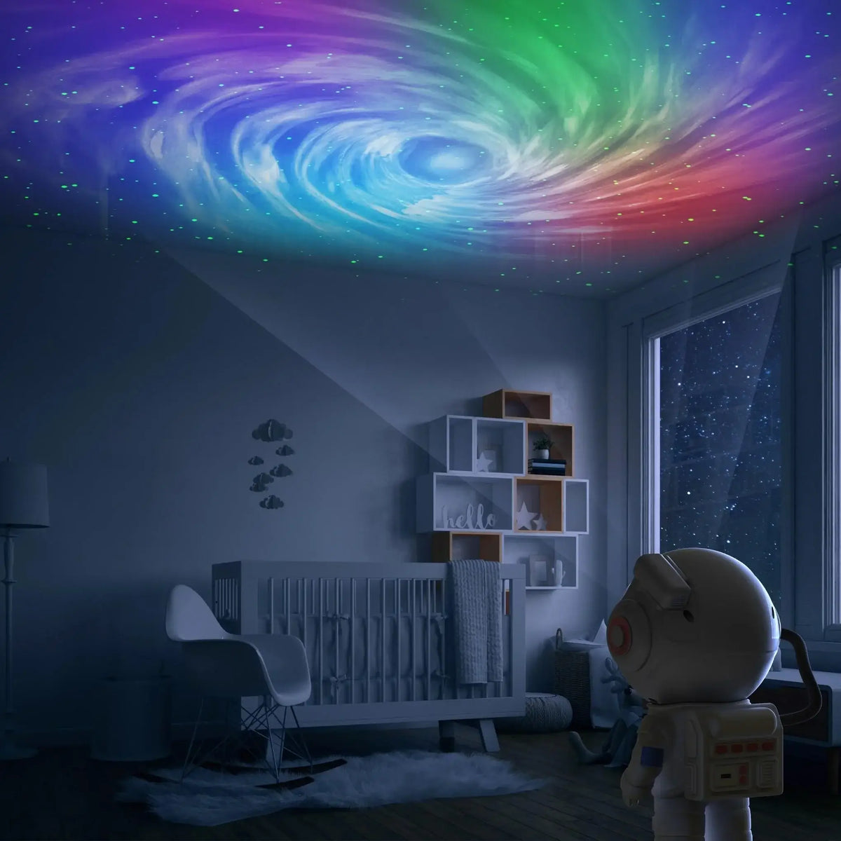 MOB – Stellar Light Milky Way Projektor, Astronaut Nachtlampe, 360°