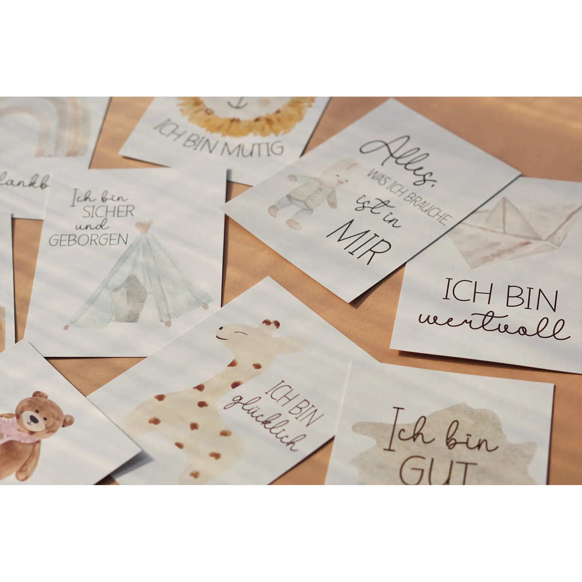 Modern Kids Art – Affirmationskarten Set „Aquarell“ für Kinder