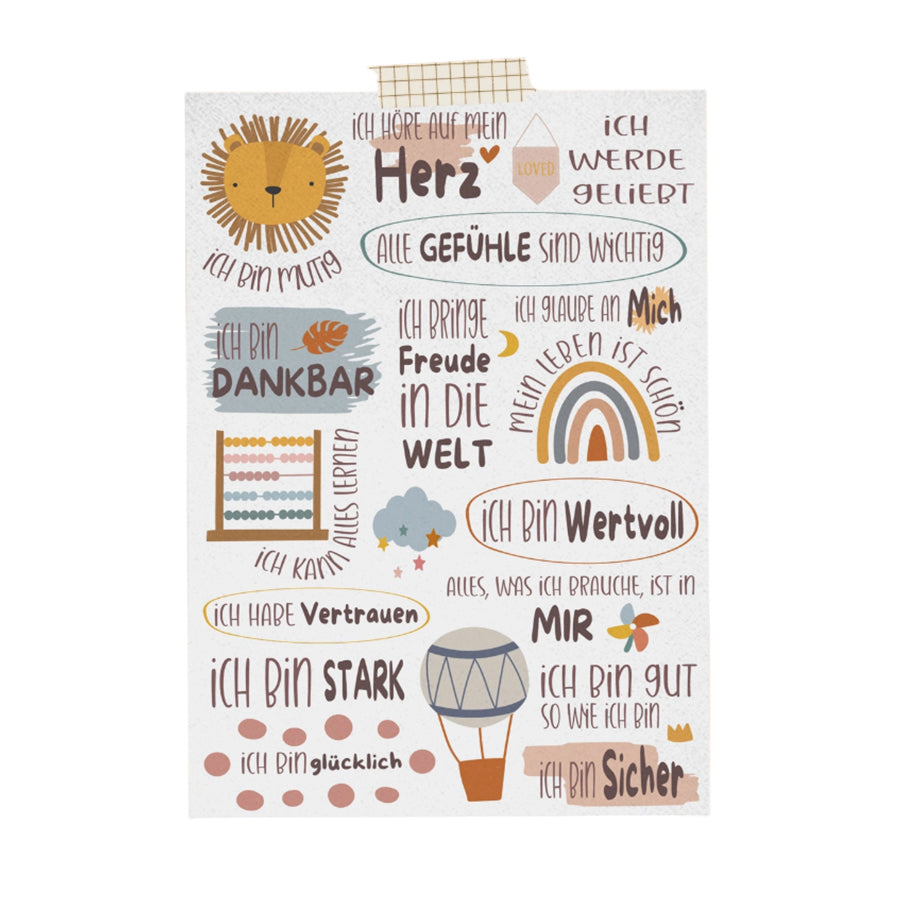 Modern Kids Art – Affirmationskarte "Harmonie"
