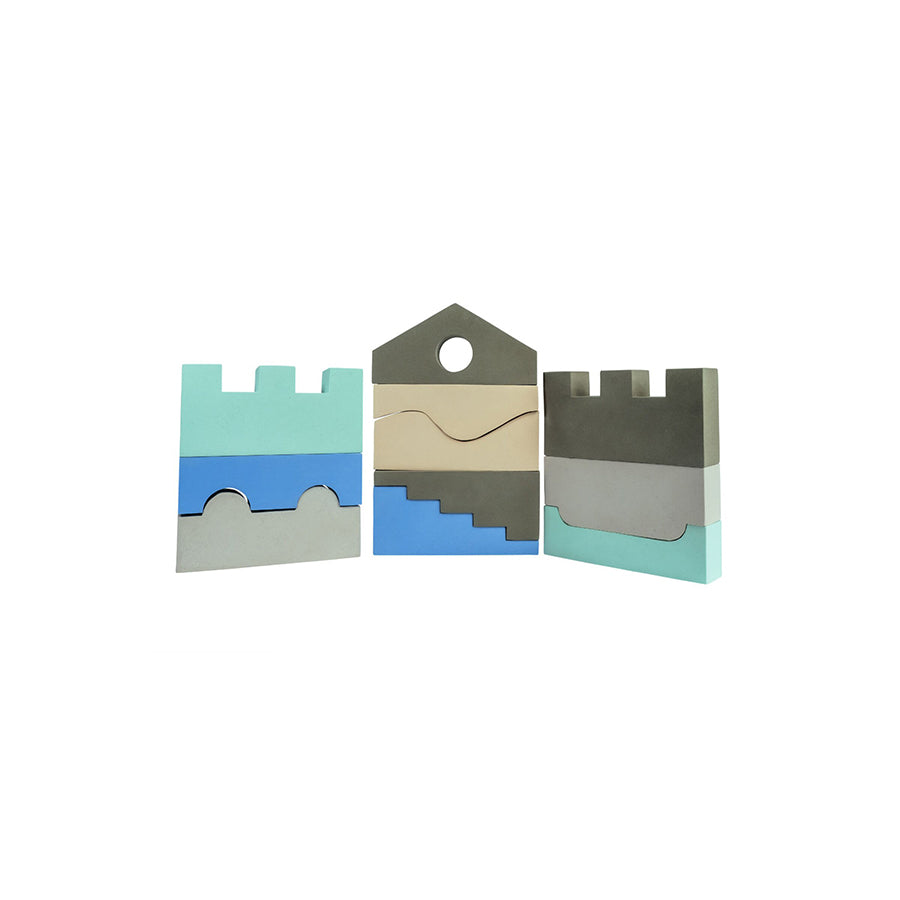SPIELSTEINE PUZZLE BLOCKS SKY BLUE, 11-tlg.