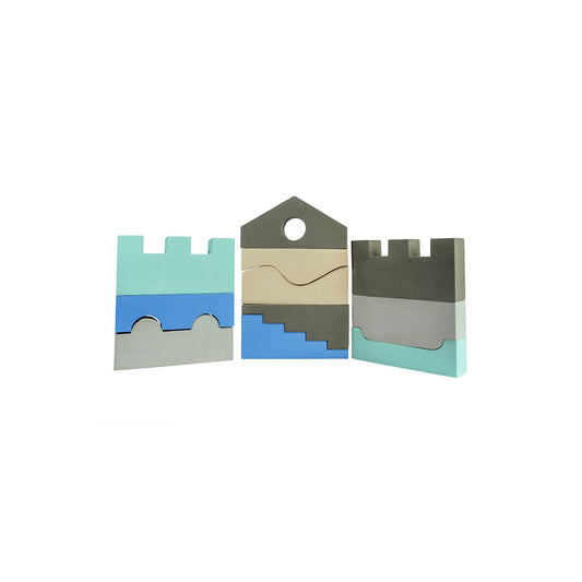 SPIELSTEINE PUZZLE BLOCKS SKY BLUE, 11-tlg.