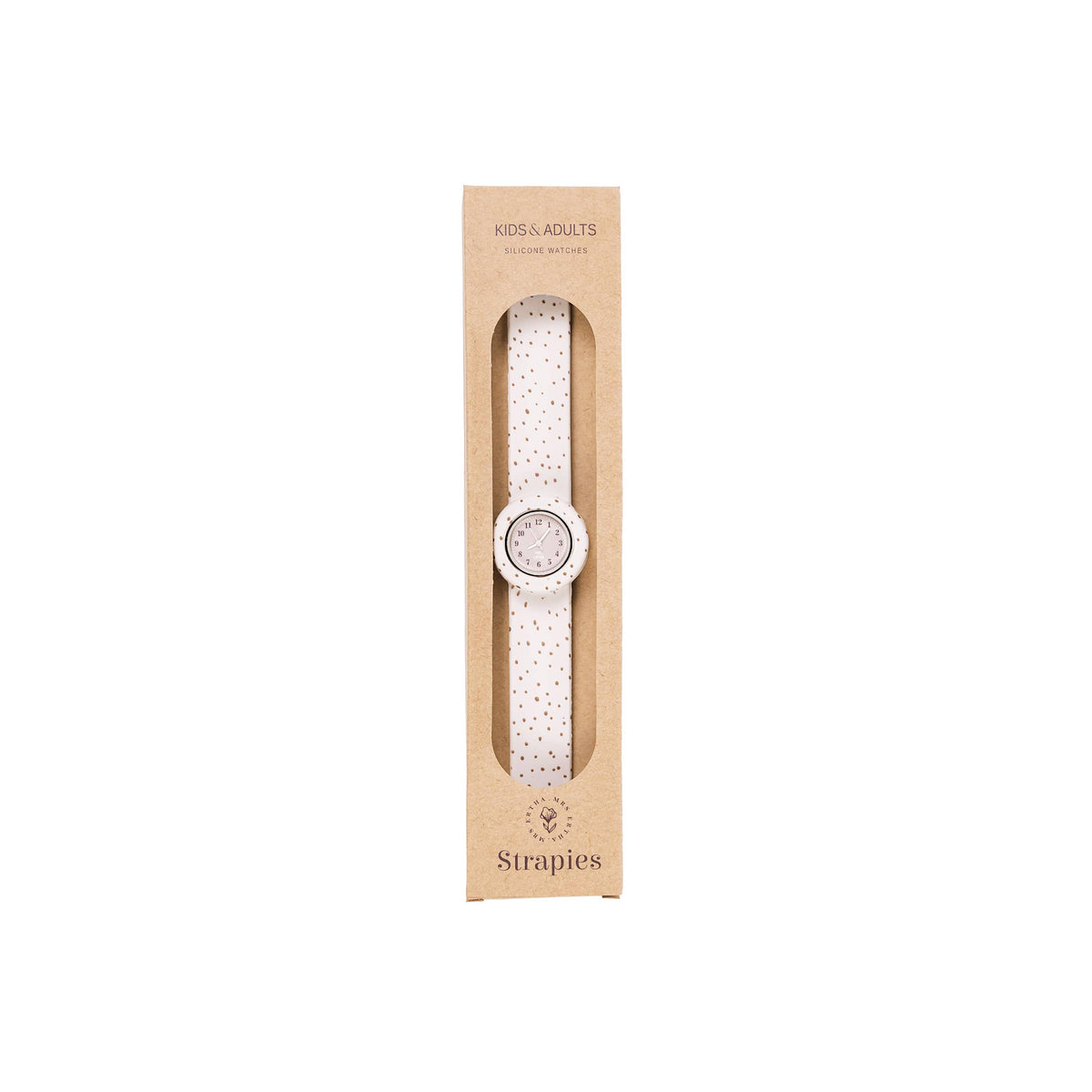 Mrs Ertha – Kinderuhr „Strapies Unique Dots“ Armbanduhr wasserfest