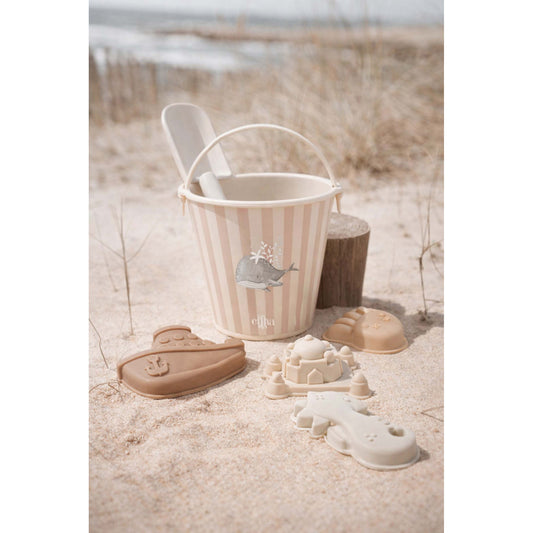 Mrs Ertha – Silikon Strandspielzeug Set "Whale" mit Eimer & Formen