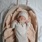 Mushie - Babymütze "Ribbed Beige / Melange"