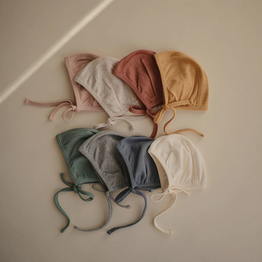 Mushie - Babymütze "Ribbed Beige / Melange"