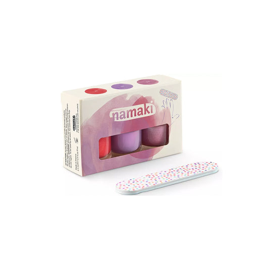 Namaki – Kinder Nagellacke 3er Set, vegan, wasserbasiert & abziehbar