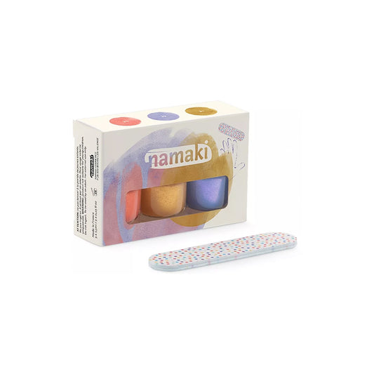 Namaki – Kinder Nagellacke 3er Set, vegan, wasserbasiert & abziehbar