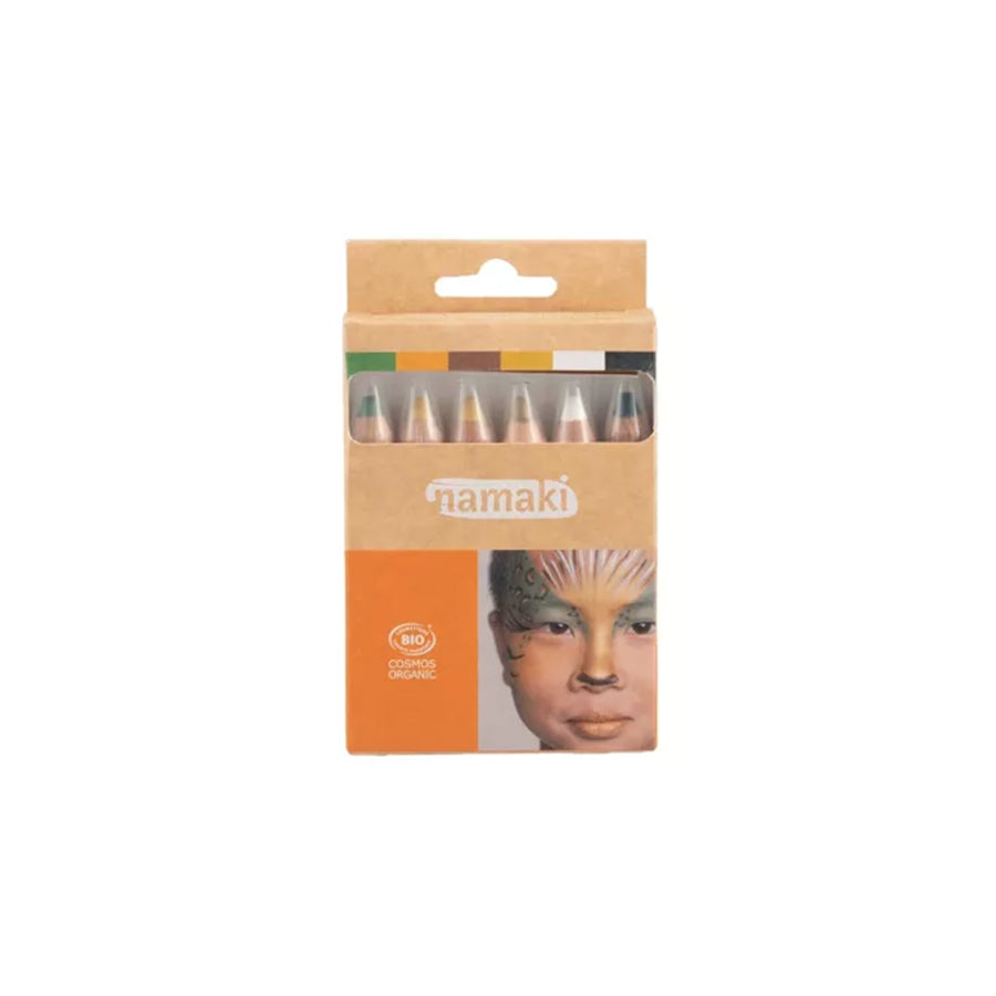 Namaki - Schminkstifte "Wildlife", 6er Set, Bio Kinderschminke