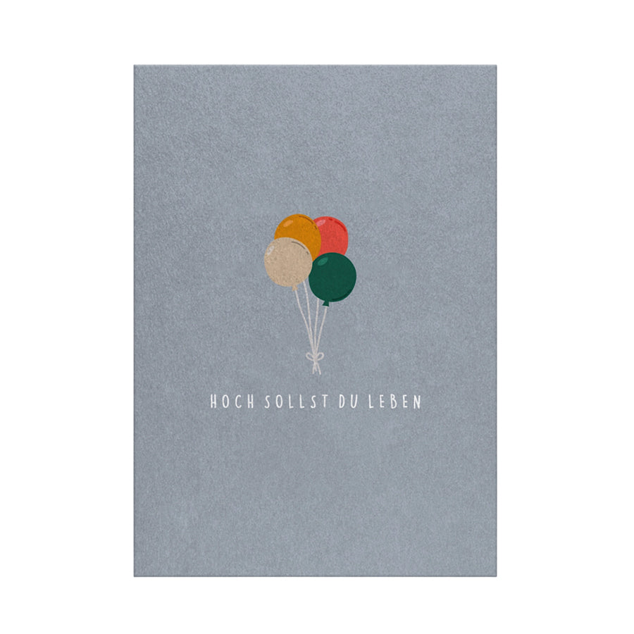 Naturbedacht – Postkarte "Luftballons", nachhaltig & hochwertig