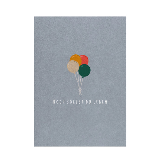 Naturbedacht – Postkarte "Luftballons", nachhaltig & hochwertig