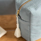 Nobodinoz – Kosmetiktasche „Diva Stone Blue“ aus 100% Bio-Baumwolle