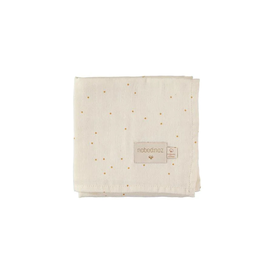 Nobodinoz – Mulltuch "Sweet Dots" 70×70 cm aus Bio-Baumwolle für Babys