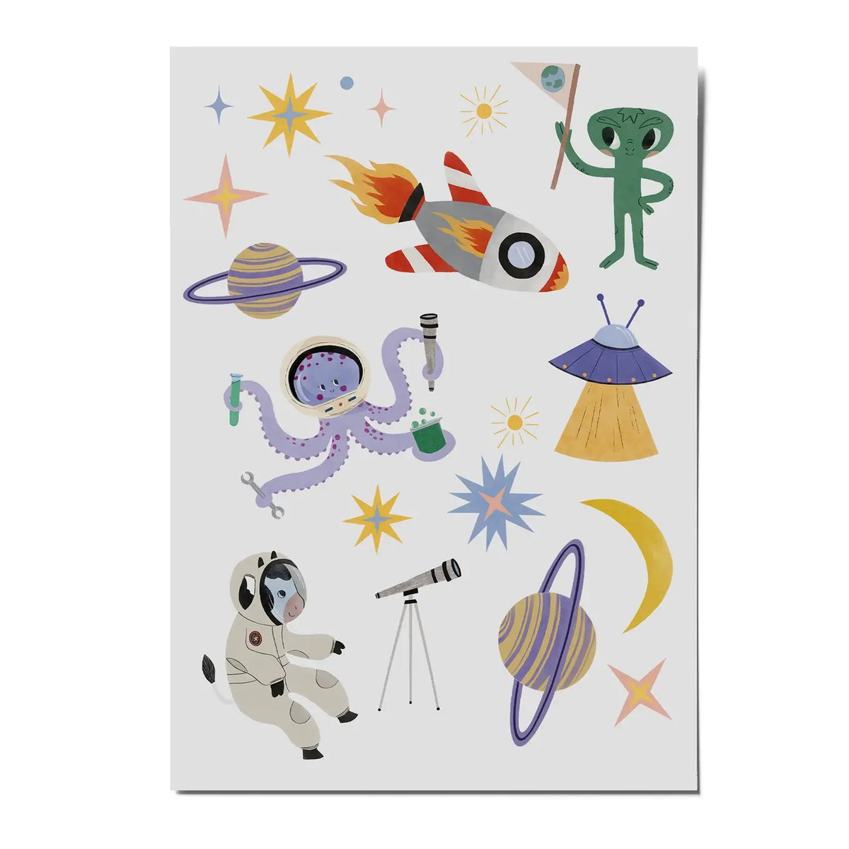 Nuukk – Kindertattoos „Space“, vegan & dermatologisch getestet