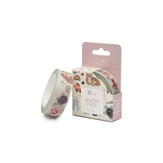 Nuukk – Washi Tape „Haustiere“ aus zertifiziertem Reispapier