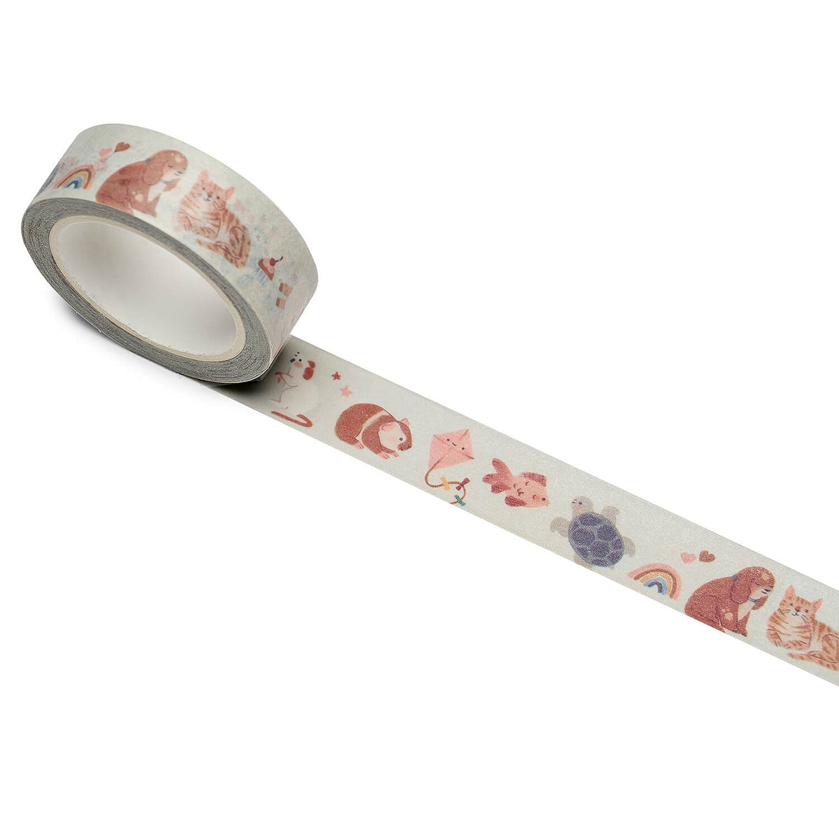 Nuukk – Washi Tape „Haustiere“ aus zertifiziertem Reispapier