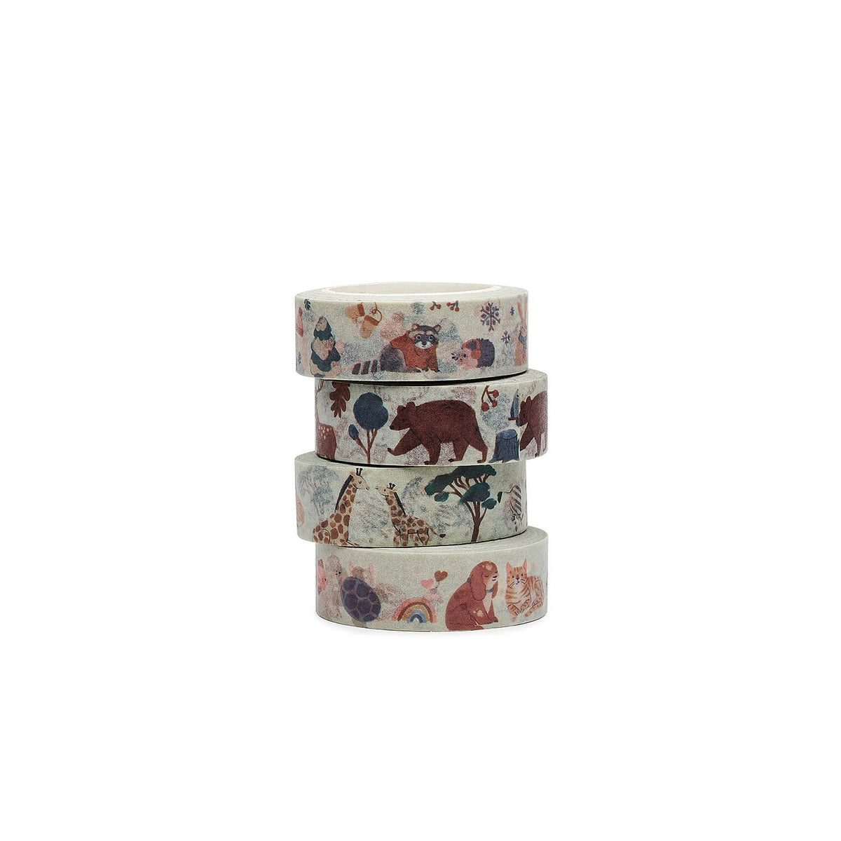 Nuukk – Washi Tape „Haustiere“ aus zertifiziertem Reispapier