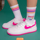 Papierdrachen - Socken zur Einschulung - pink - Endlich bin ich ein Schulkind