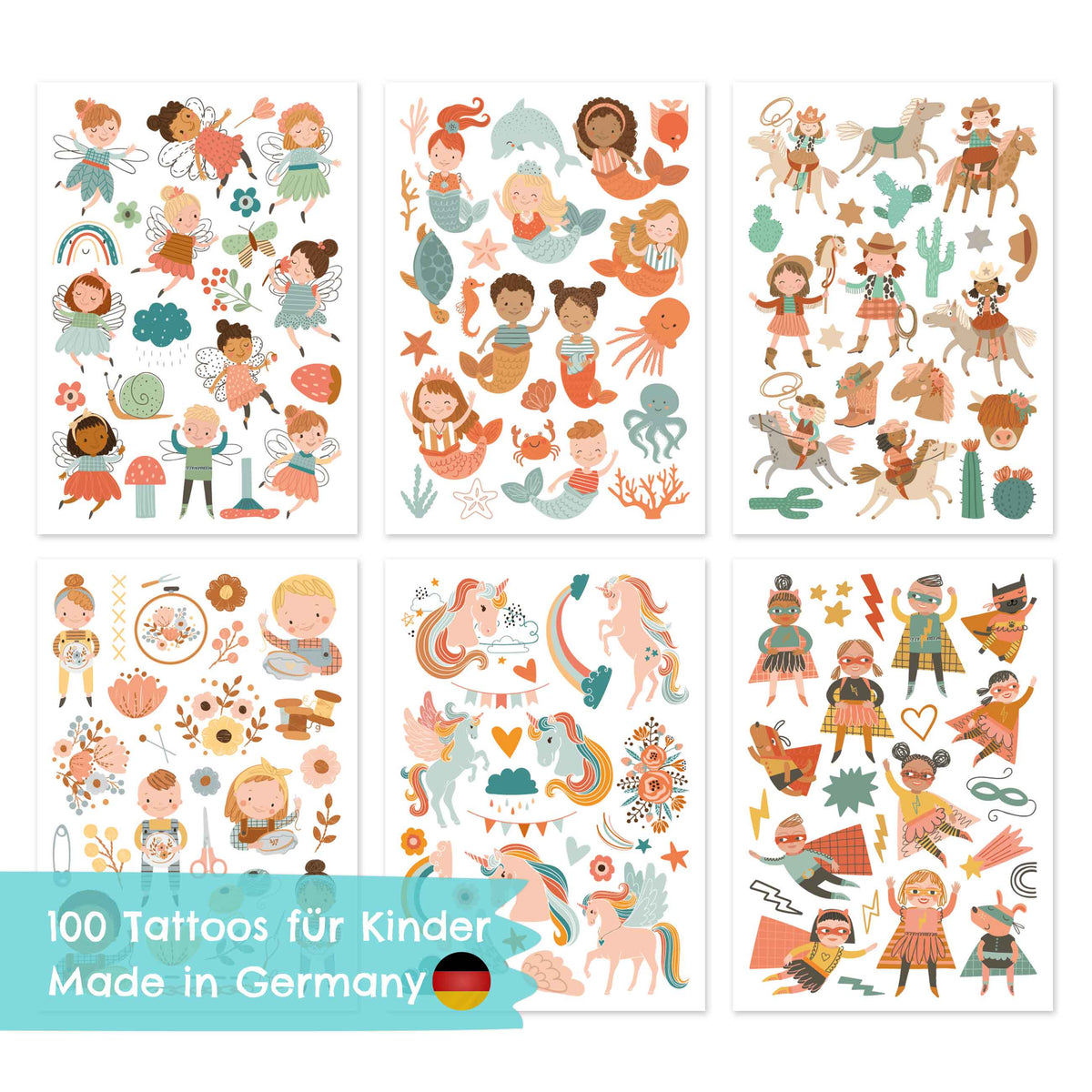 Papierdrachen – Kinder Tattoos 