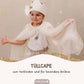 Papierdrachen - Tüll Cape mit Glitzer - beige