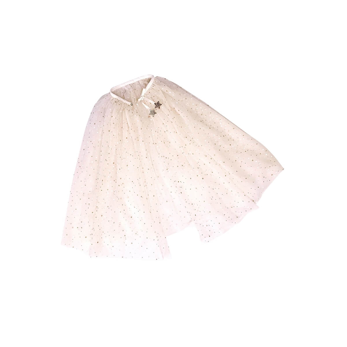 Papierdrachen - Tüll Cape mit Glitzer - beige