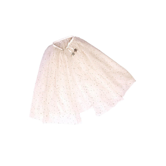 Papierdrachen - Tüll Cape mit Glitzer - beige