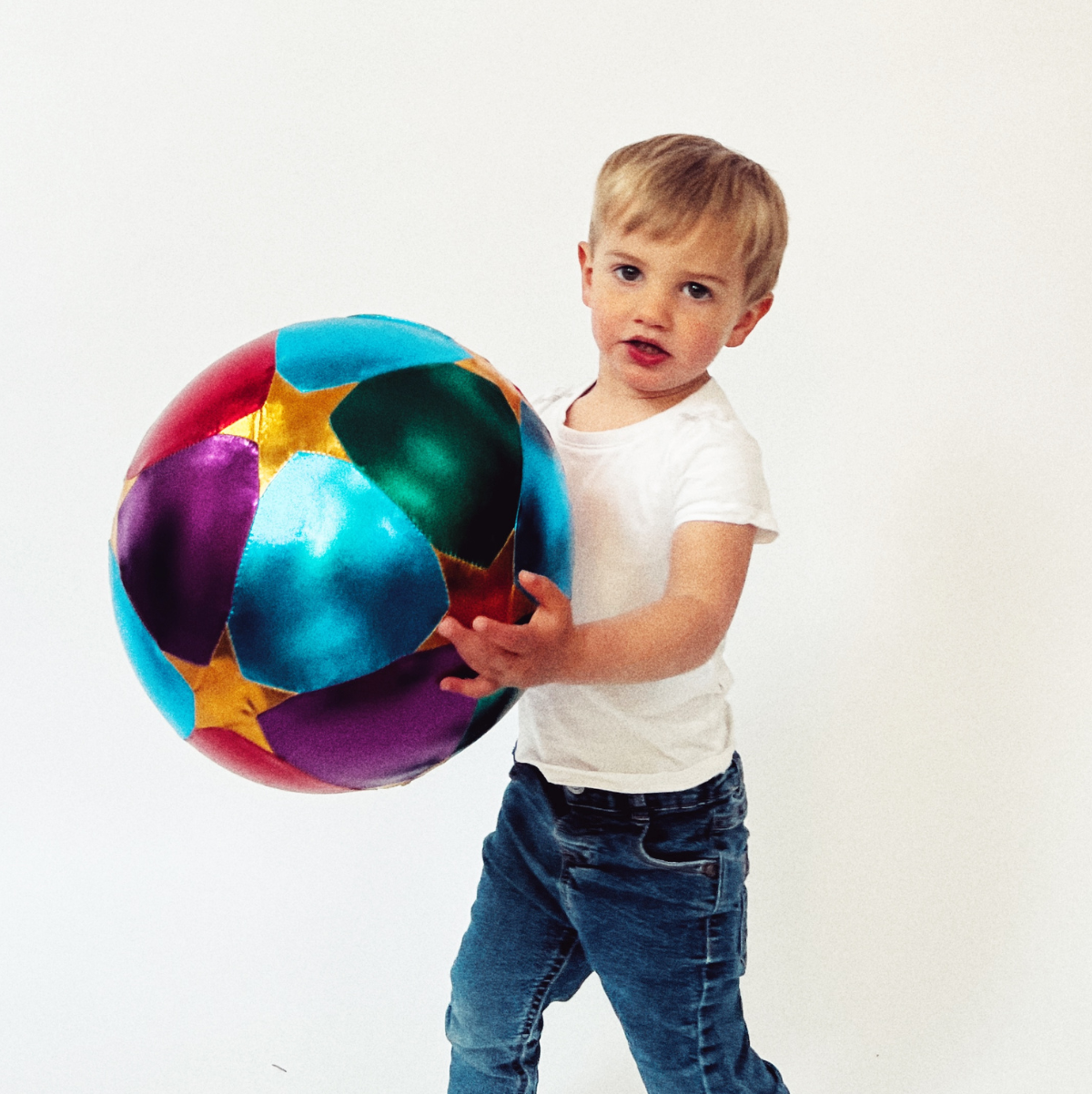 Ratatam! – Stoffball „Starry“ 30 cm - großer Spielball, handgefertigt