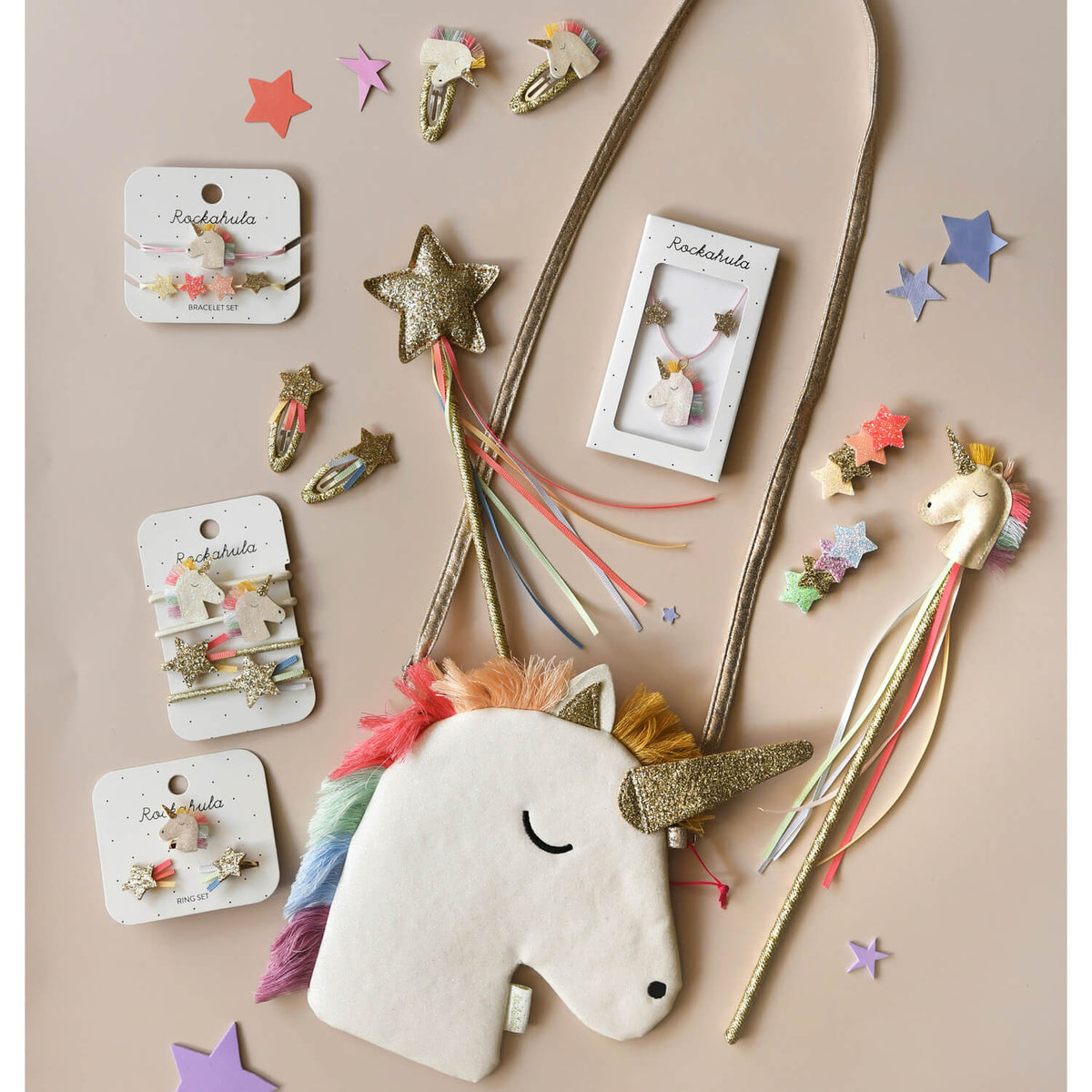 HAARSPANGEN RAINBOW UNICORN, 2er Set