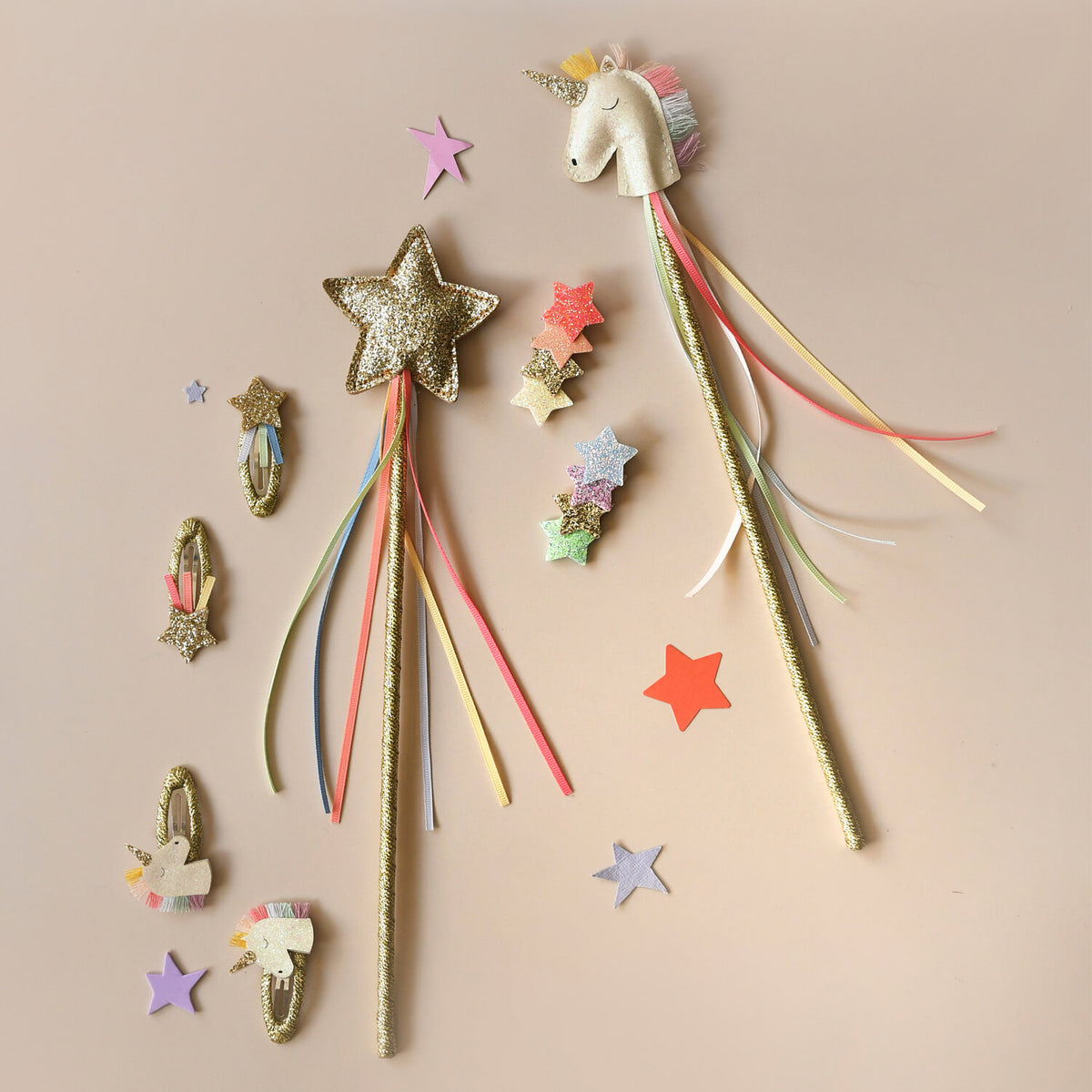 HAARSPANGEN RAINBOW UNICORN, 2er Set