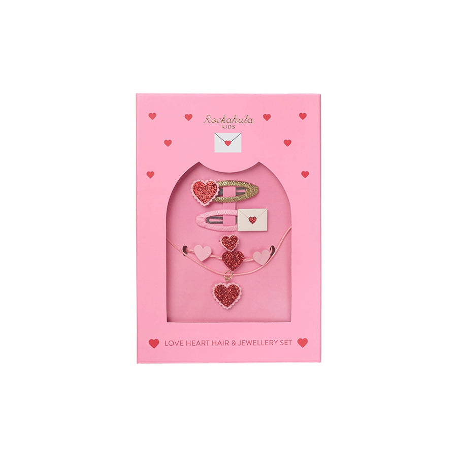 Rockahula - Haar & Schmuck Set "Love Hearts"