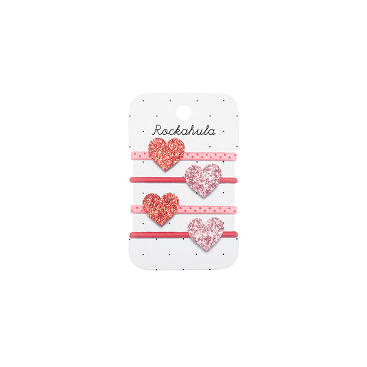 Rockahula - Haargummis "Love Hearts", 4er Set