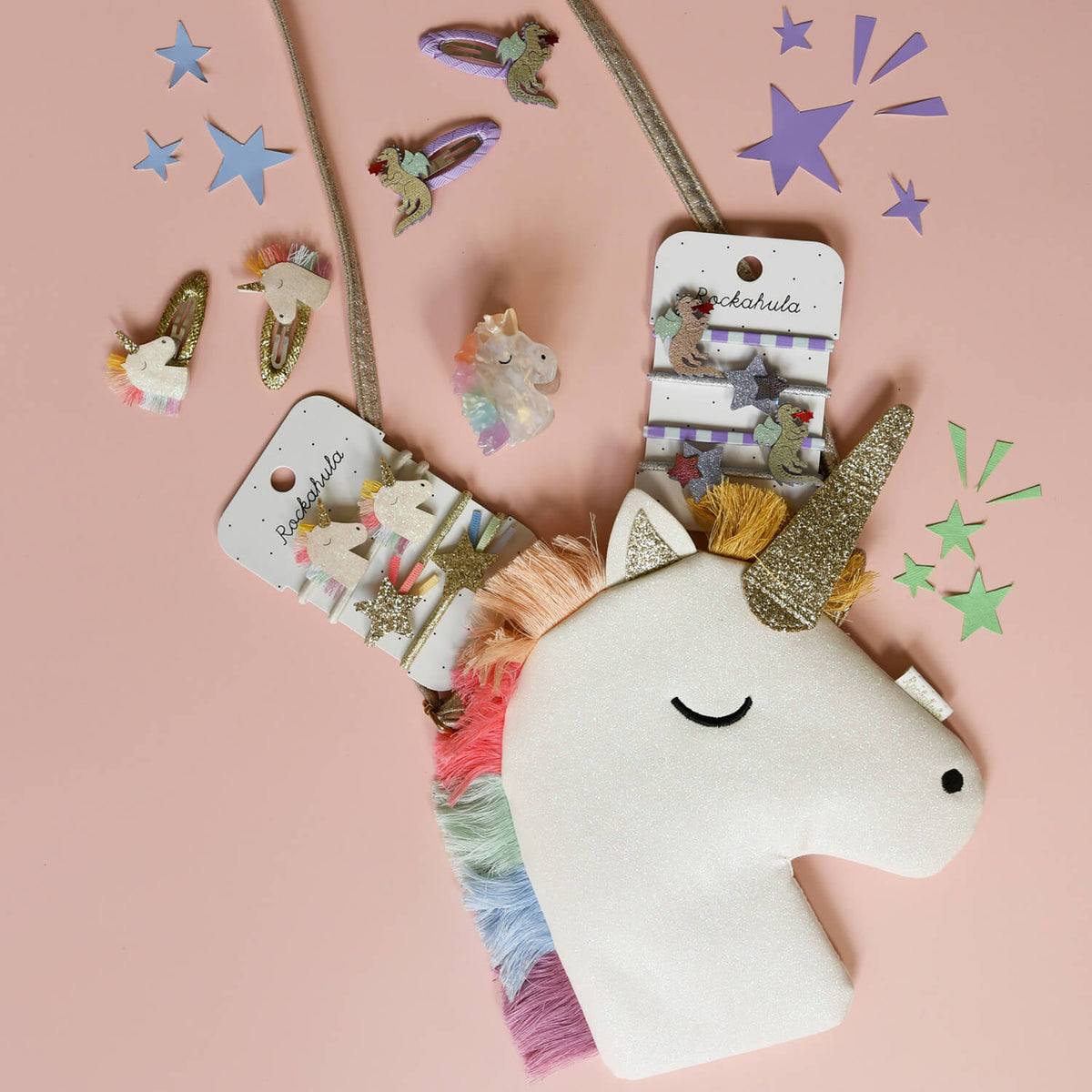 HAARSPANGEN RAINBOW UNICORN, 2er Set