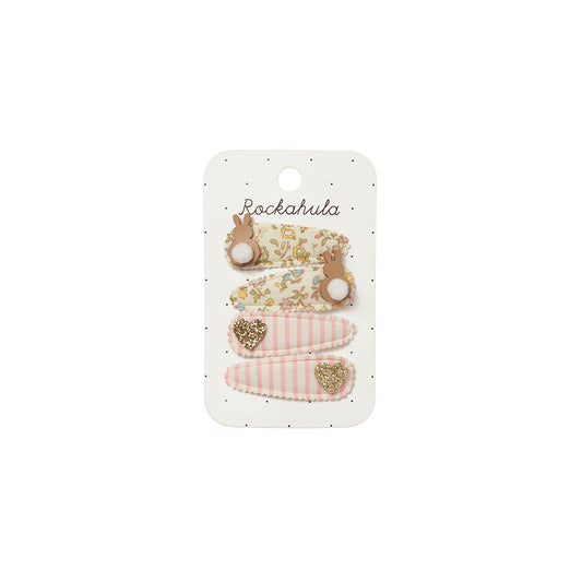 Rockahula - Haarspangen "Petal Bunny", 4er Set