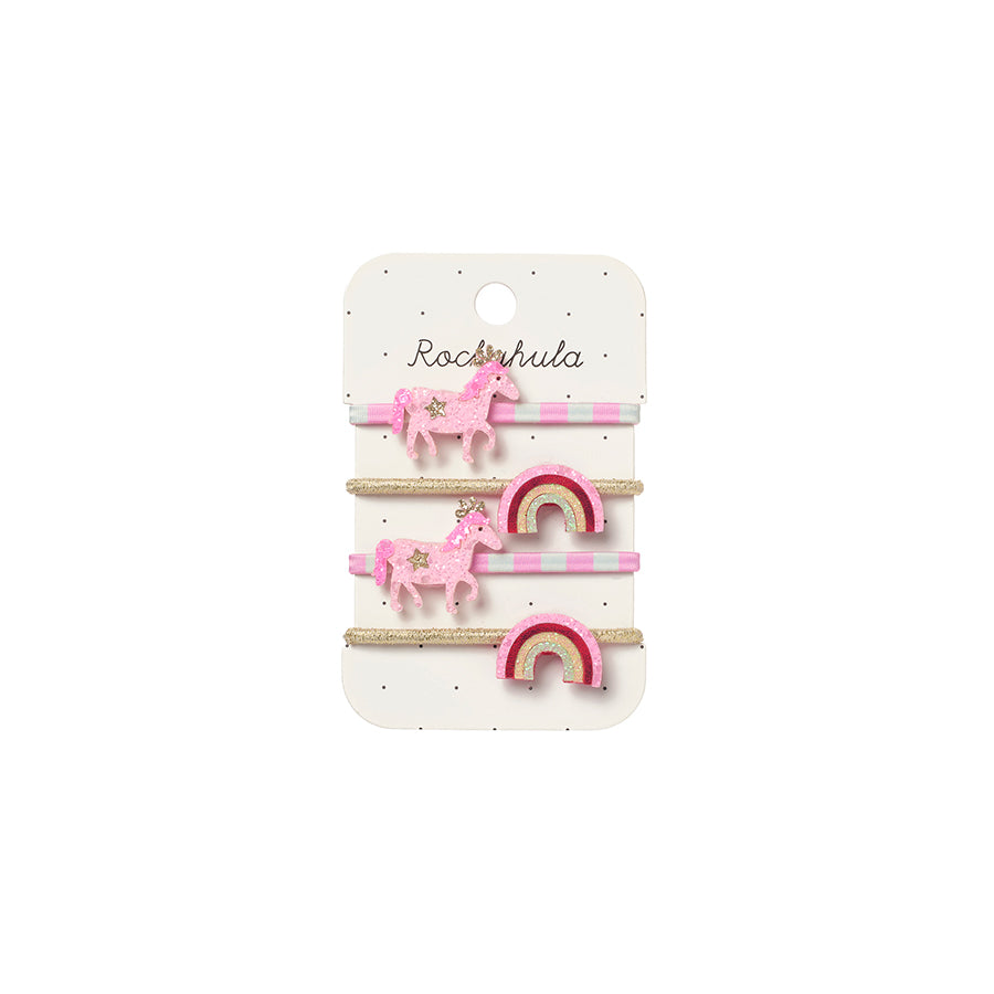 Rockahula - Haargummis "Pink Pony", 4er Set