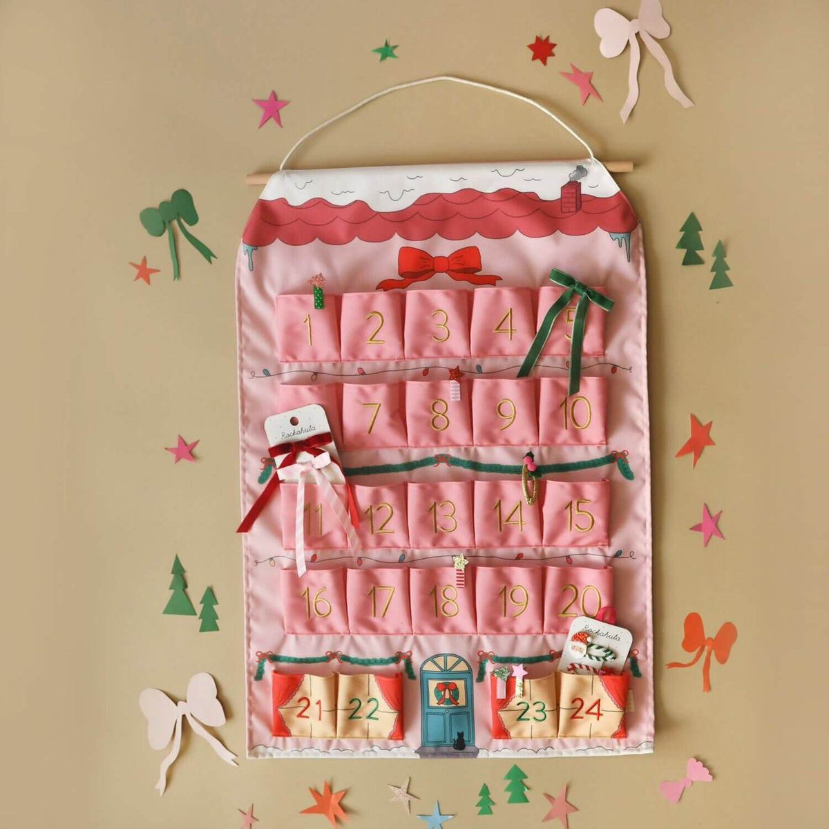 Rockahula - hübscher Adventskalender "Dolls House", 62 x 38 cm