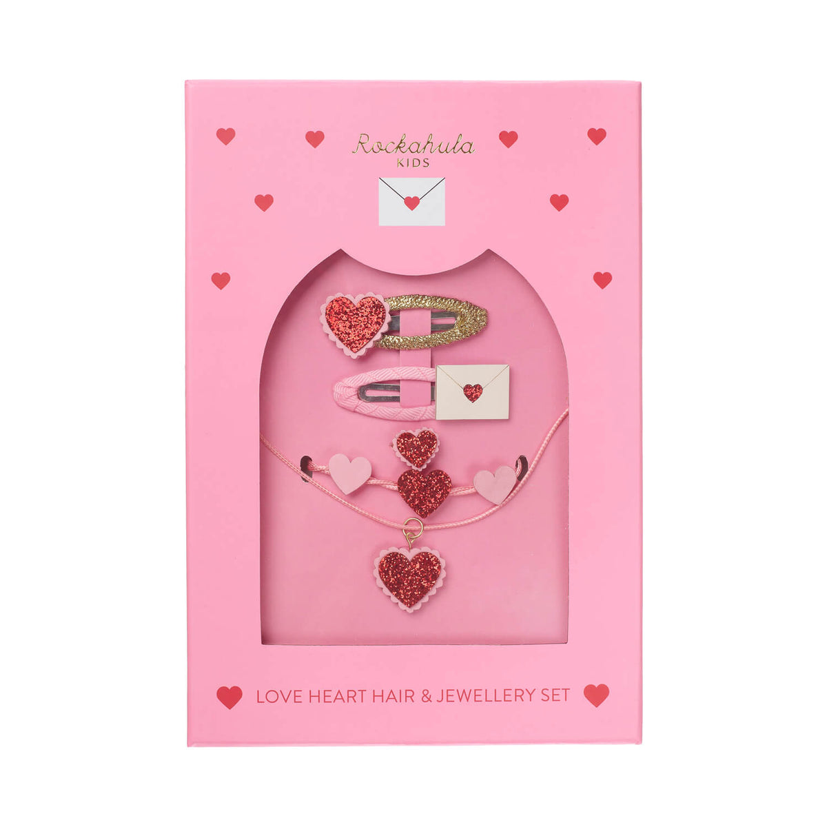 Rockahula - Haar & Schmuck Set "Love Hearts"
