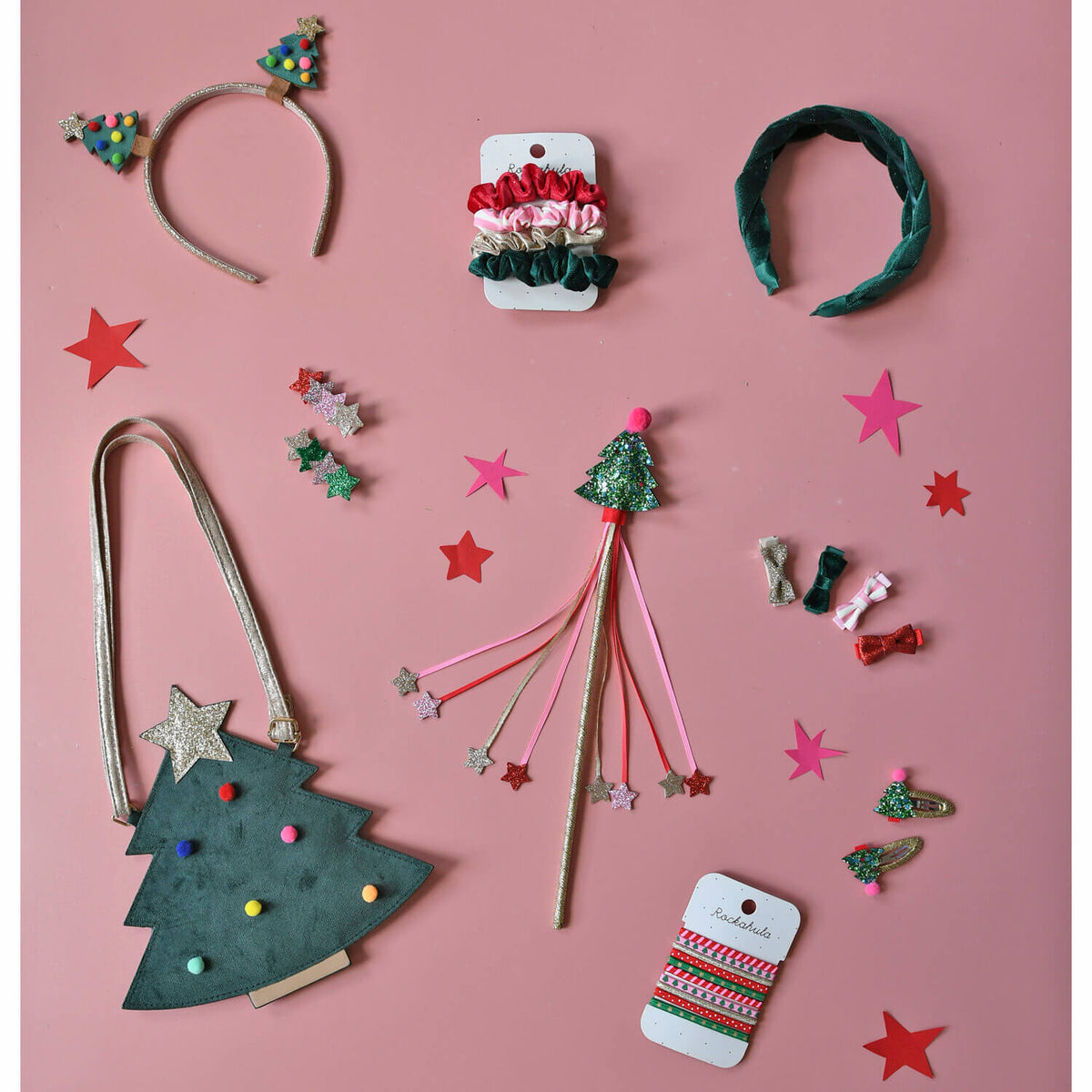Rockahula - Haargummis "Jolly Christmas", 10er Set
