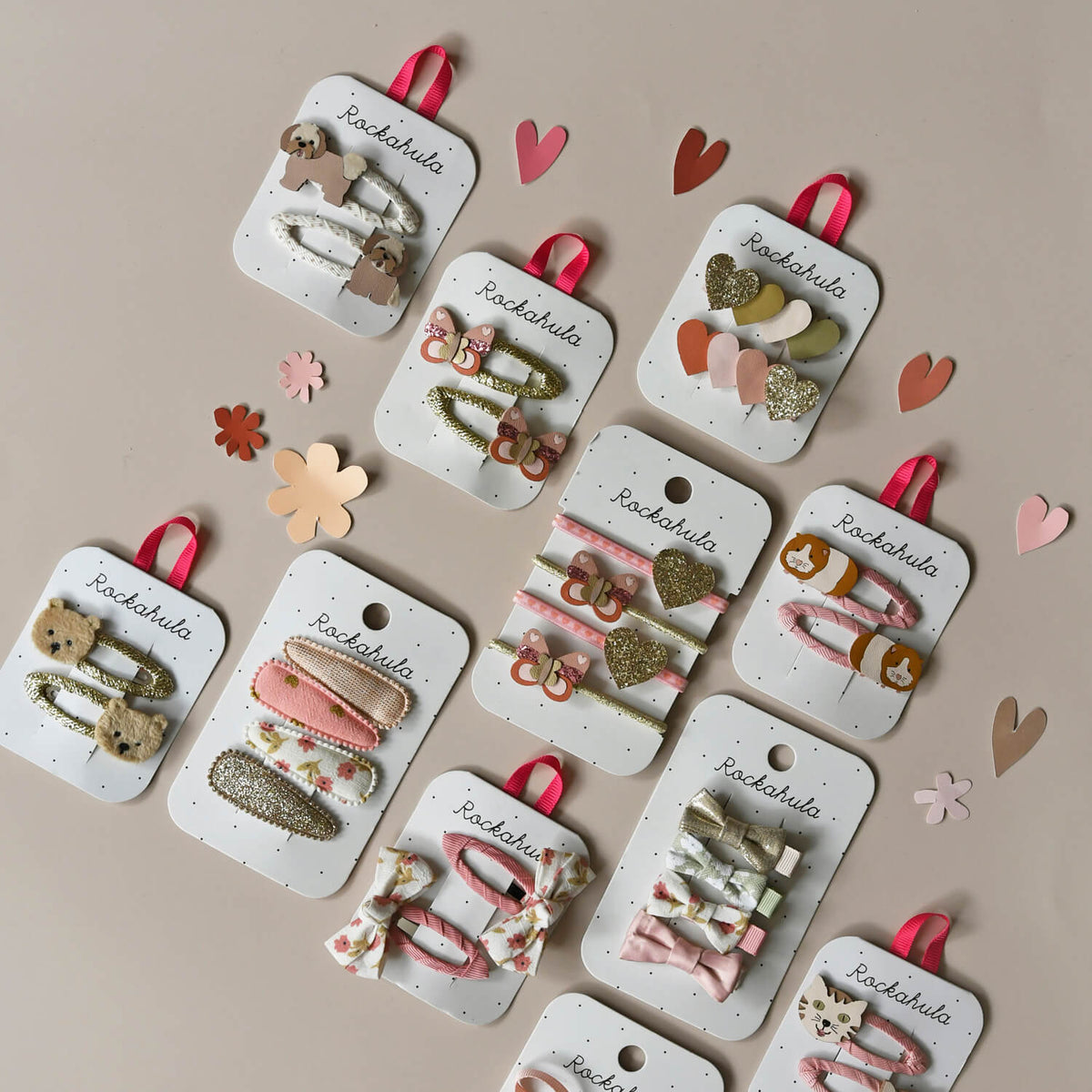 Rockahula - Haargummis "Patchwork Butterfly", 4er Set
