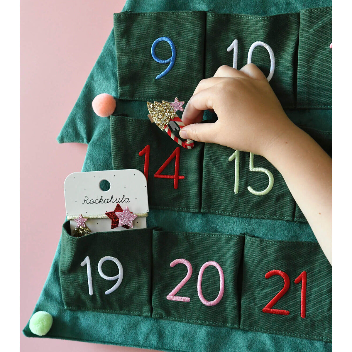 Rockahula - Haargummis "Stripy Christmas Tree", 4er Set