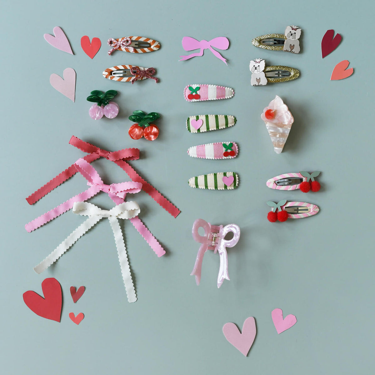 Rockahula - Haarspangen "Glitter Bow", 2er Set