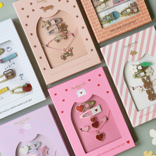 Rockahula - Haar & Schmuck Set "Love Hearts"