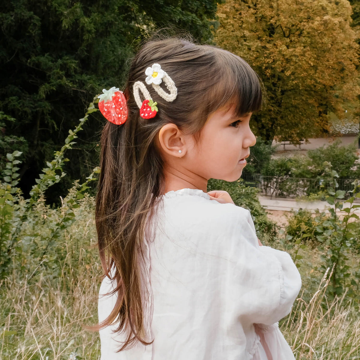 Rockahula - Haarspangen "Crochet Daisy & Strawberry", 2er Set
