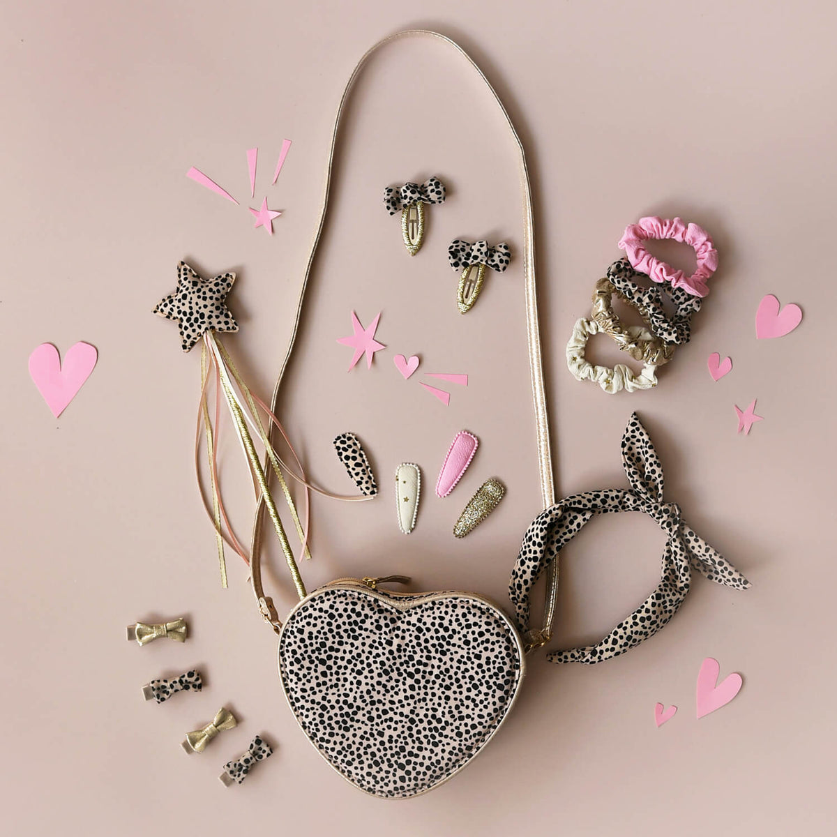 Rockahula - Umhängetasche für Kinder "Heart Leopard", Leo Tasche