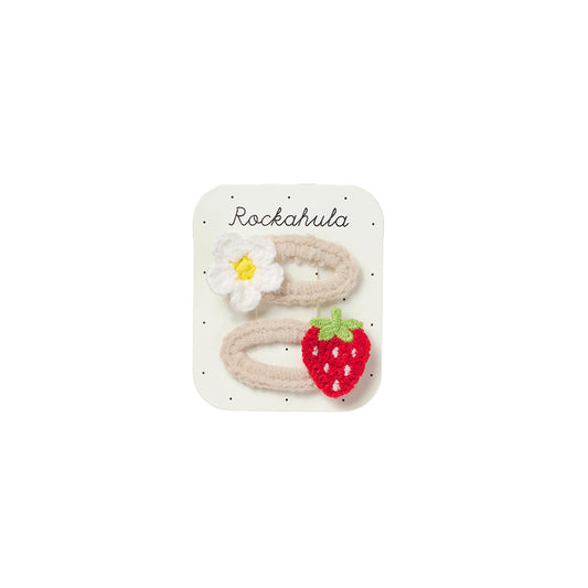 Rockahula - Haarspangen "Crochet Daisy & Strawberry", 2er Set
