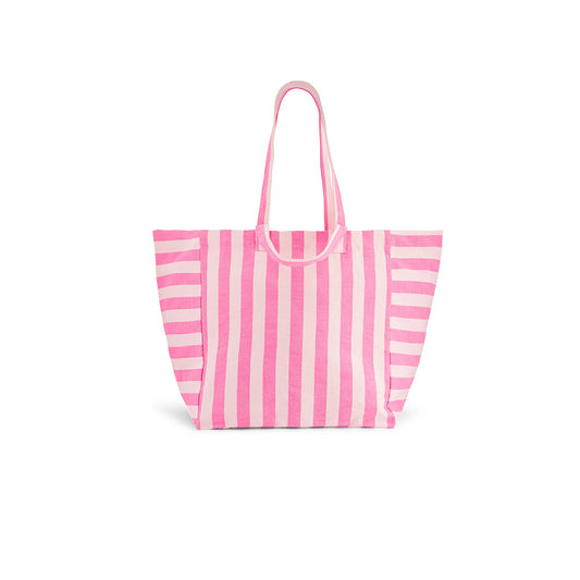Rose in April - Tasche / Strandtasche / Shopper "Stripes Neon Pink"
