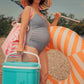 Rose in April - Tasche / Strandtasche / Shopper "Stripes Neon Pink"