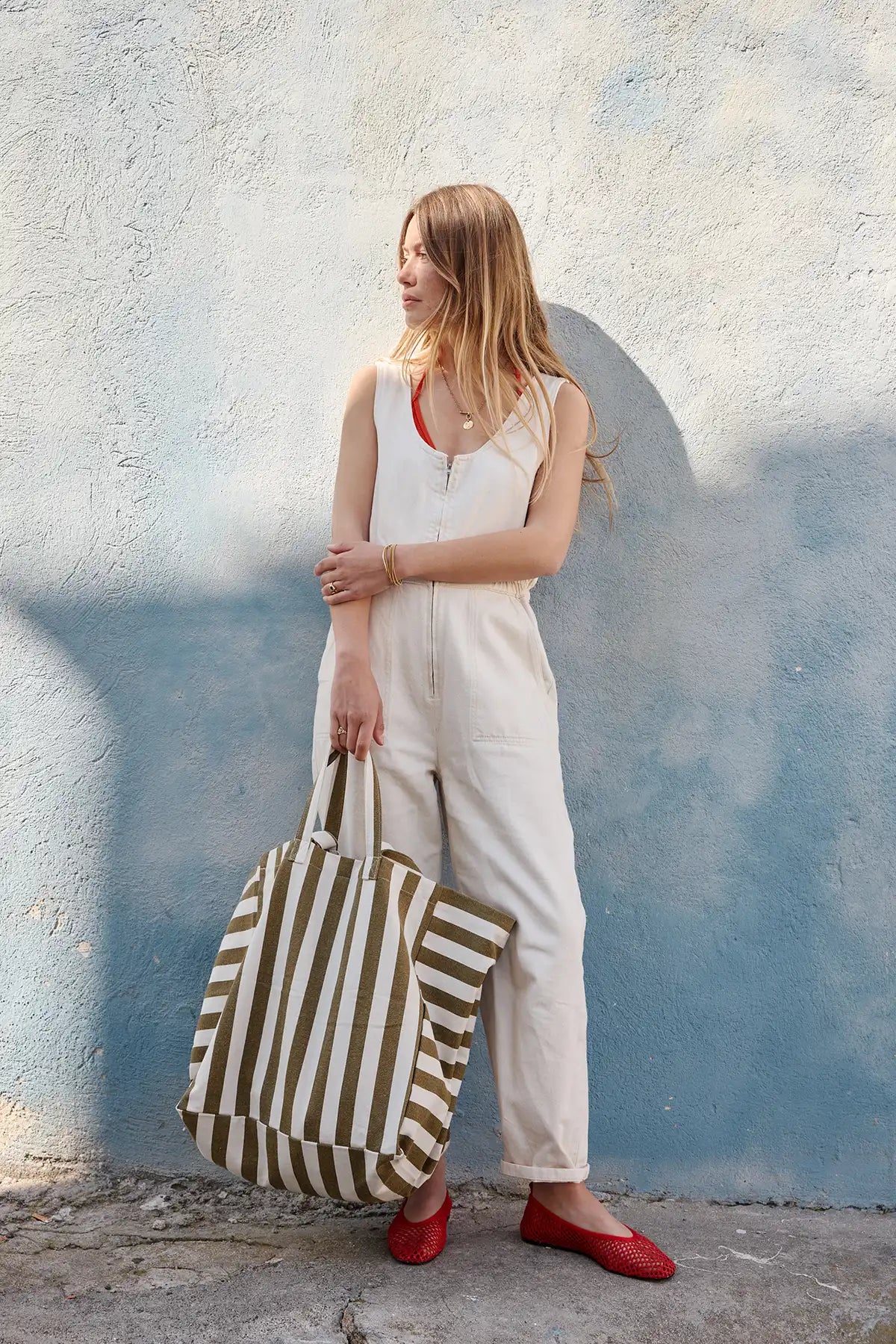 Rose in April - Tasche / Strandtasche / Shopper "Stripes Olive"