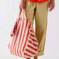 Rose in April - Tasche / Strandtasche / Shopper "Stripes Tomato"